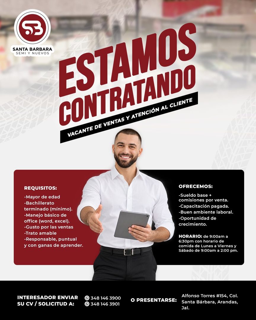 Banner del anuncio de la vacante