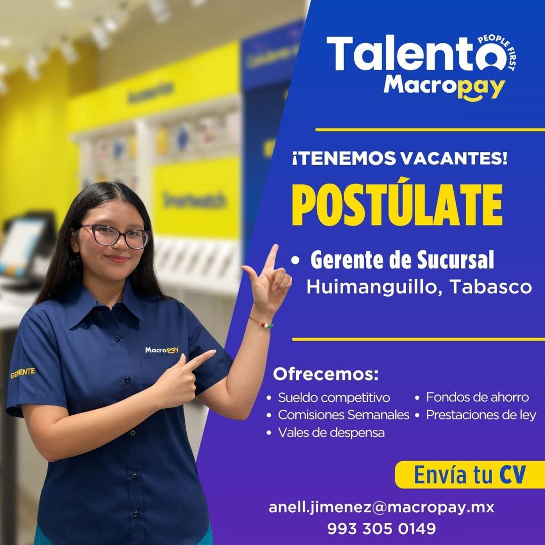 Banner del anuncio de la vacante