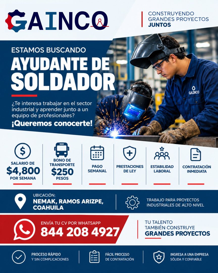 Banner del anuncio de la vacante