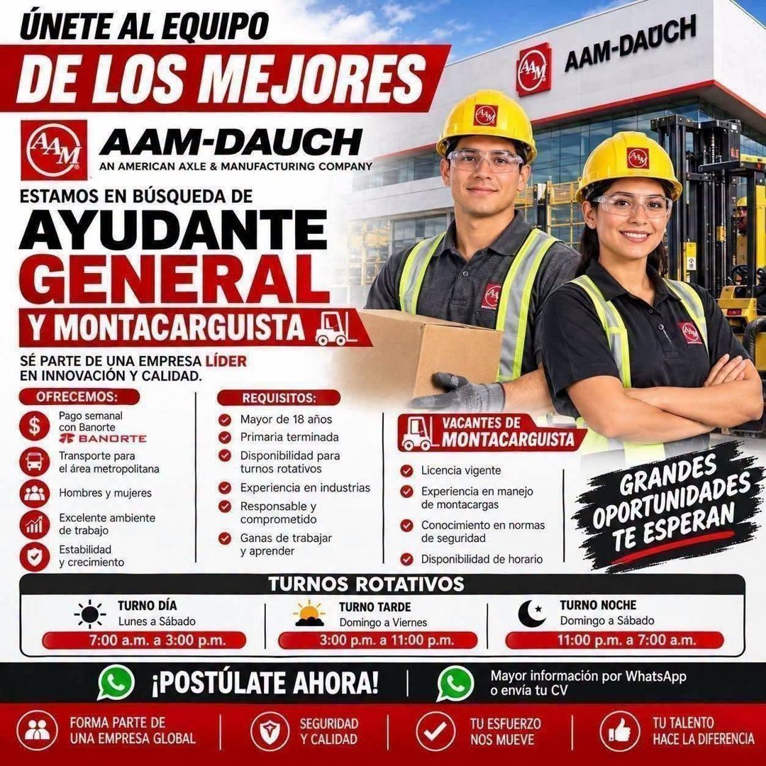 Banner del anuncio de la vacante