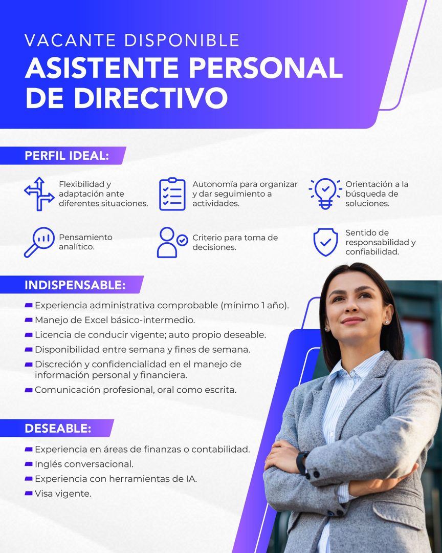Banner del anuncio de la vacante