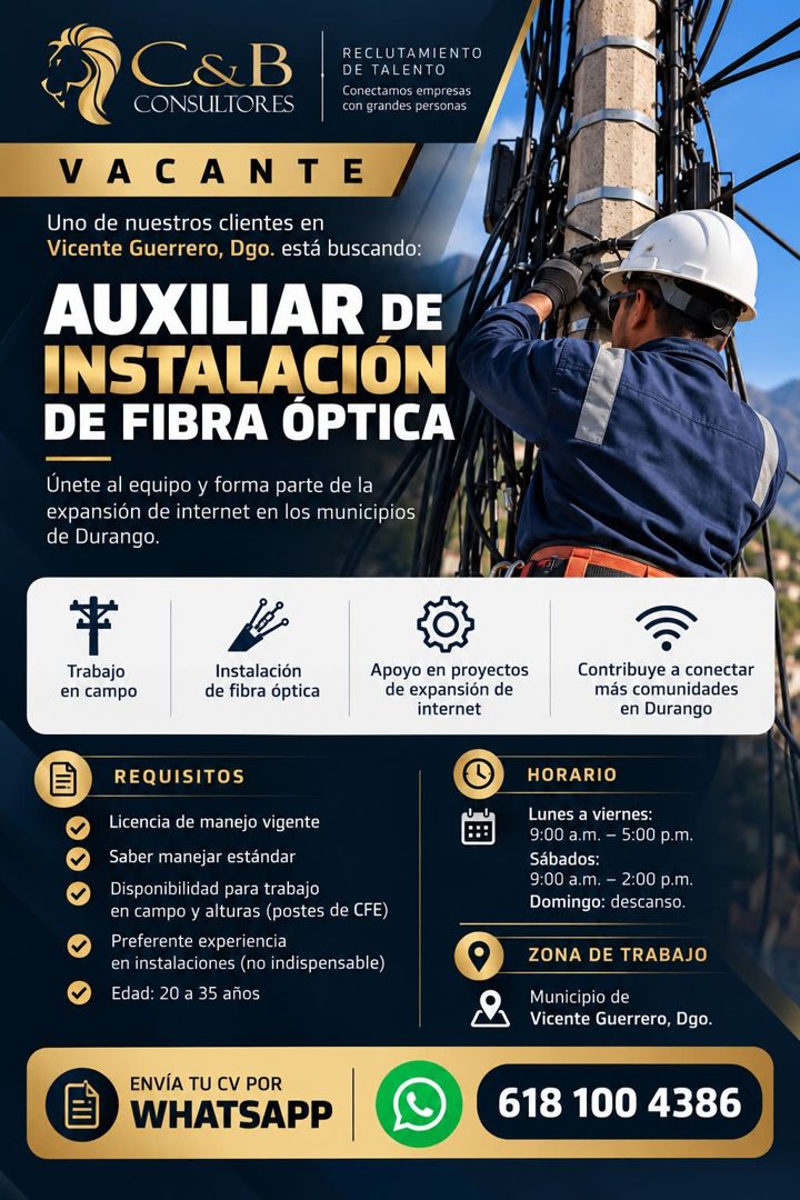 Banner del anuncio de la vacante