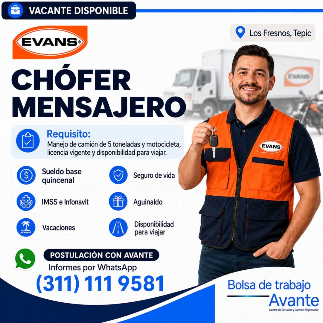 Banner del anuncio de la vacante