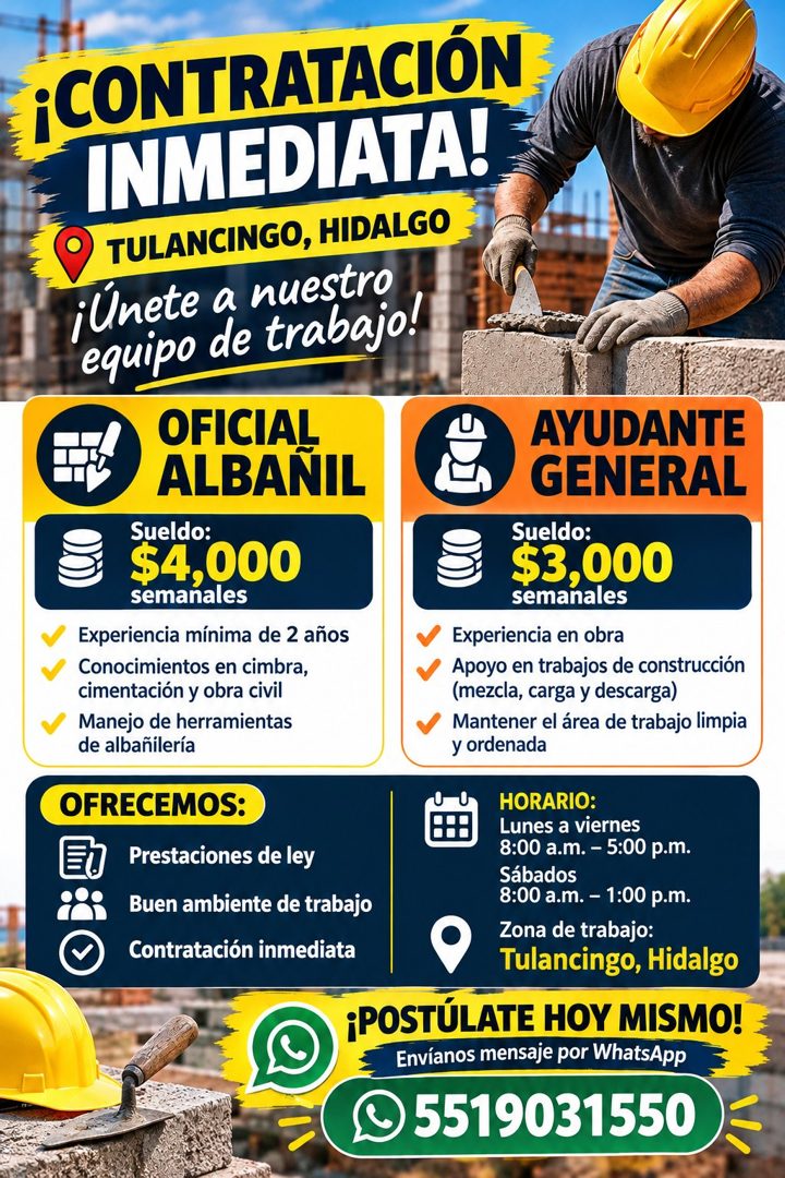 Banner del anuncio de la vacante