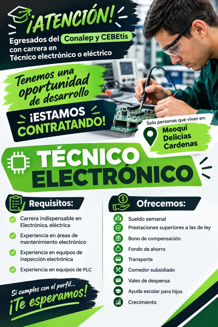 Banner del anuncio de la vacante