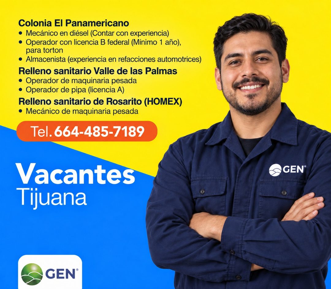Banner del anuncio de la vacante: Colonia El Panamericano · • Mecánico en diésel (Contar con experiencia) · • Operador con licencia B federal (Mínimo 1 año), · para torton · 