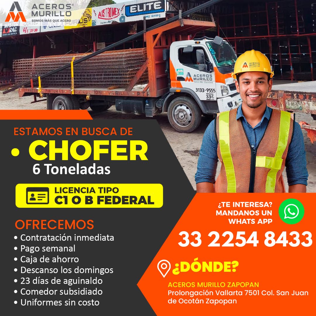 Banner del anuncio de la vacante: ACEROS® · MURILLO · SOMOS MÁS QUE ACEROE · US · FUIM · ALSTROMEX - · Sacione: Ains · ELITE · eep Wertirg · RALL · CO NO MANEIN · AGERIRE · P
