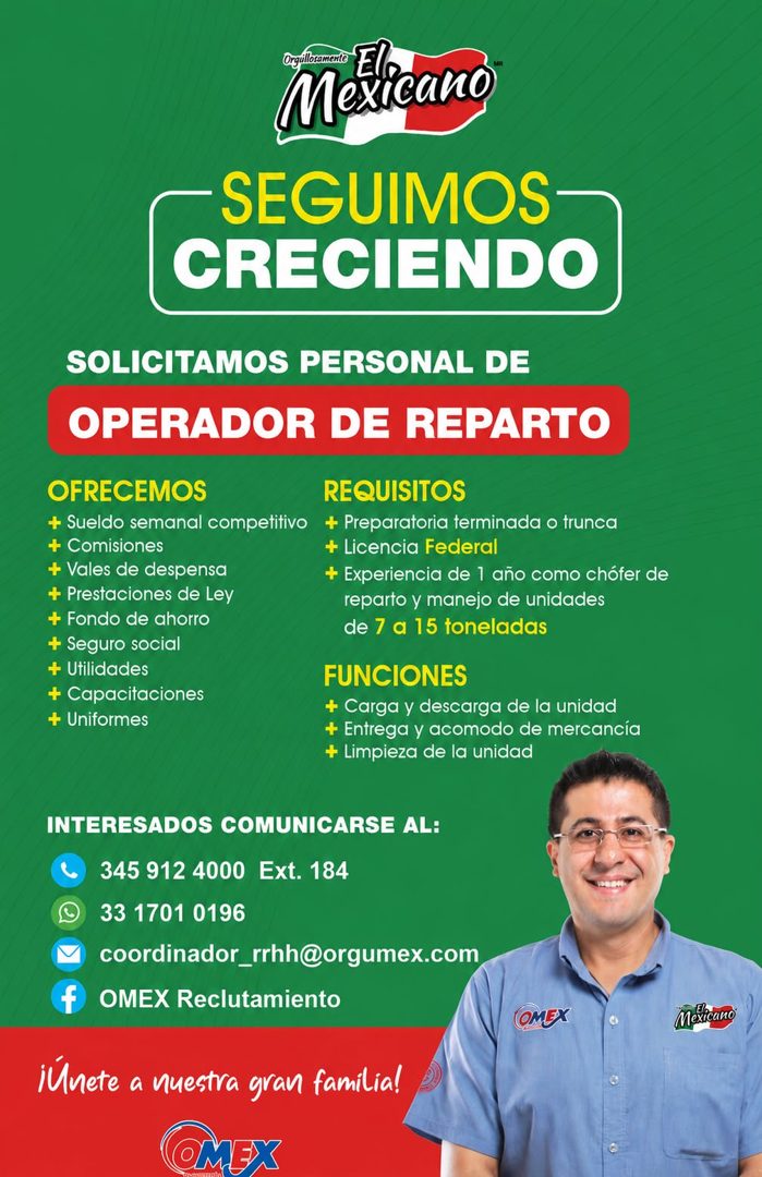 Banner del anuncio de la vacante