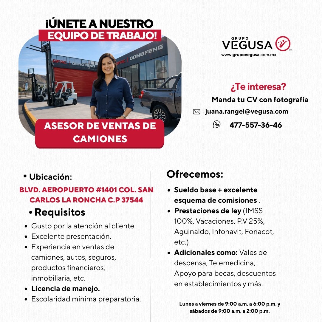 Banner del anuncio de la vacante