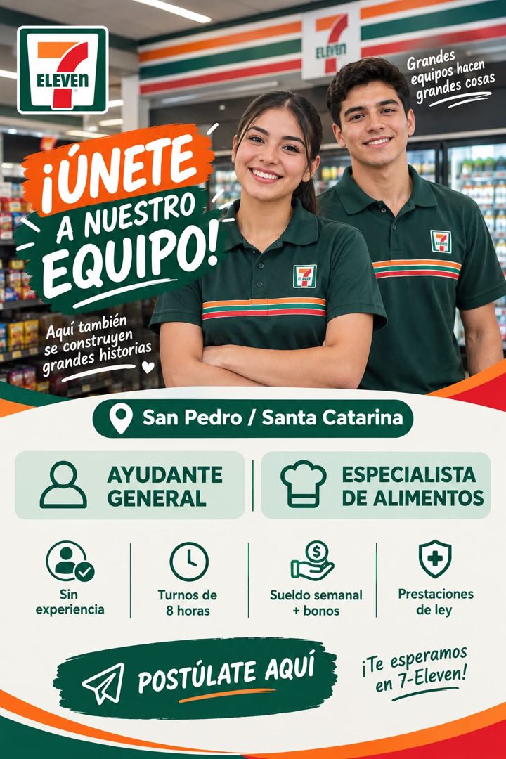 Banner del anuncio de la vacante: BEVER · ELEVEN · Grandes · equipos hacen · grandes cosas · ¡UNETE · A NUESTRO · EQUIPO! · Aquí también · se construyen · grandes historias ·