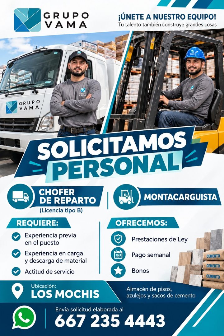 Banner del anuncio de la vacante