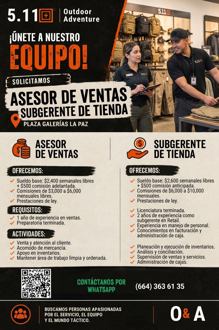 Banner del anuncio de la vacante