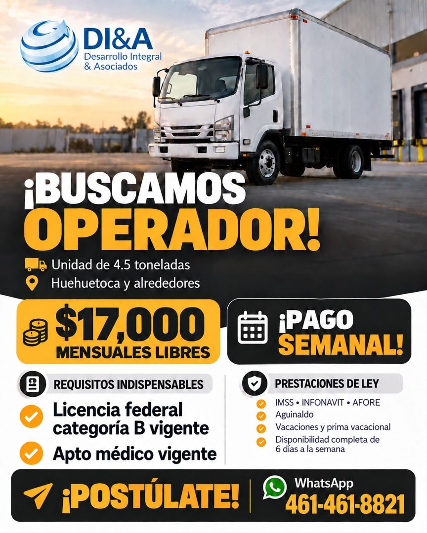 Banner del anuncio de la vacante