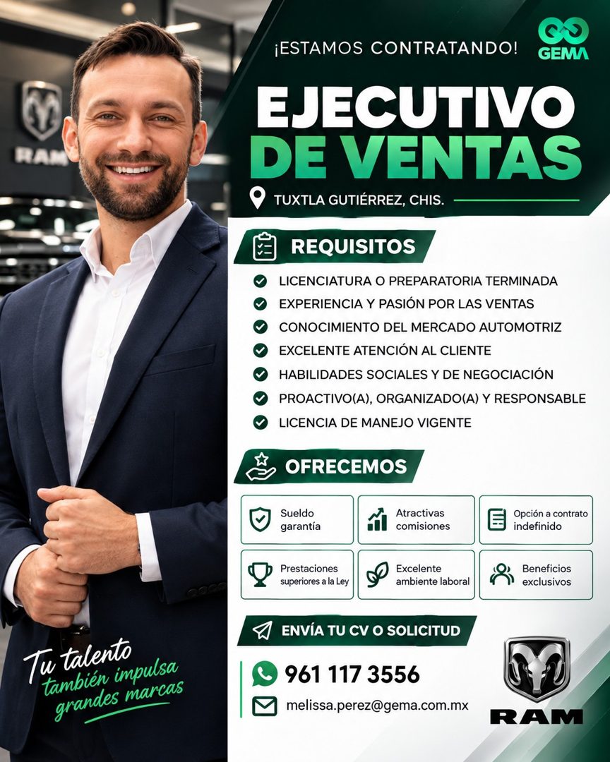 Banner del anuncio de la vacante