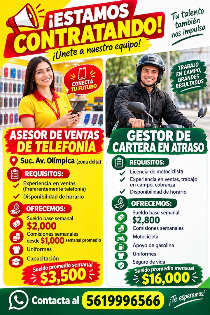 Banner del anuncio de la vacante