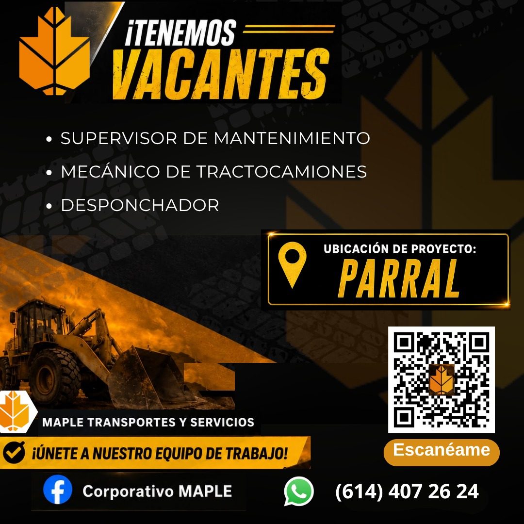 Banner del anuncio de la vacante