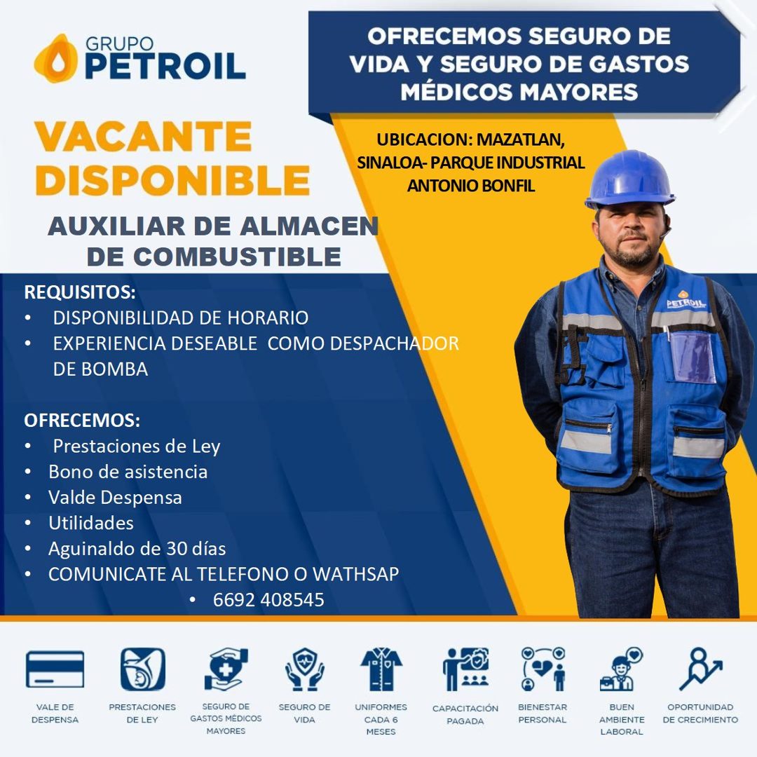Banner del anuncio de la vacante