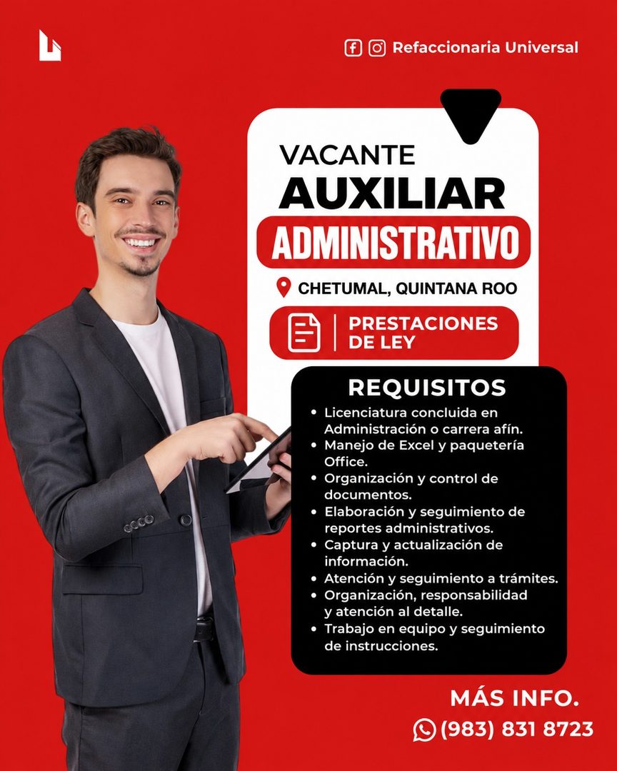 Banner del anuncio de la vacante