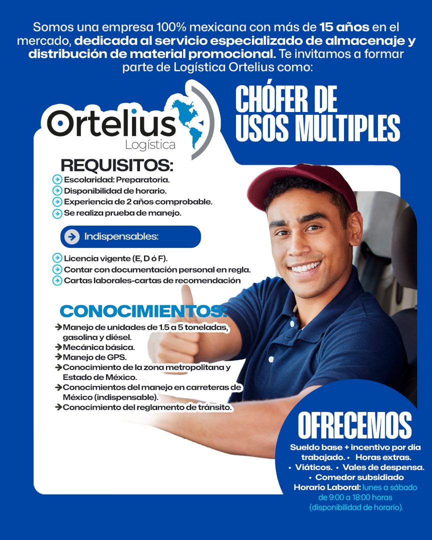 Banner del anuncio de la vacante: Somos una empresa 100% mexicana con más de 15 años en el · mercado, dedicada al servicio especializado de almacenaje y · distribución de mat