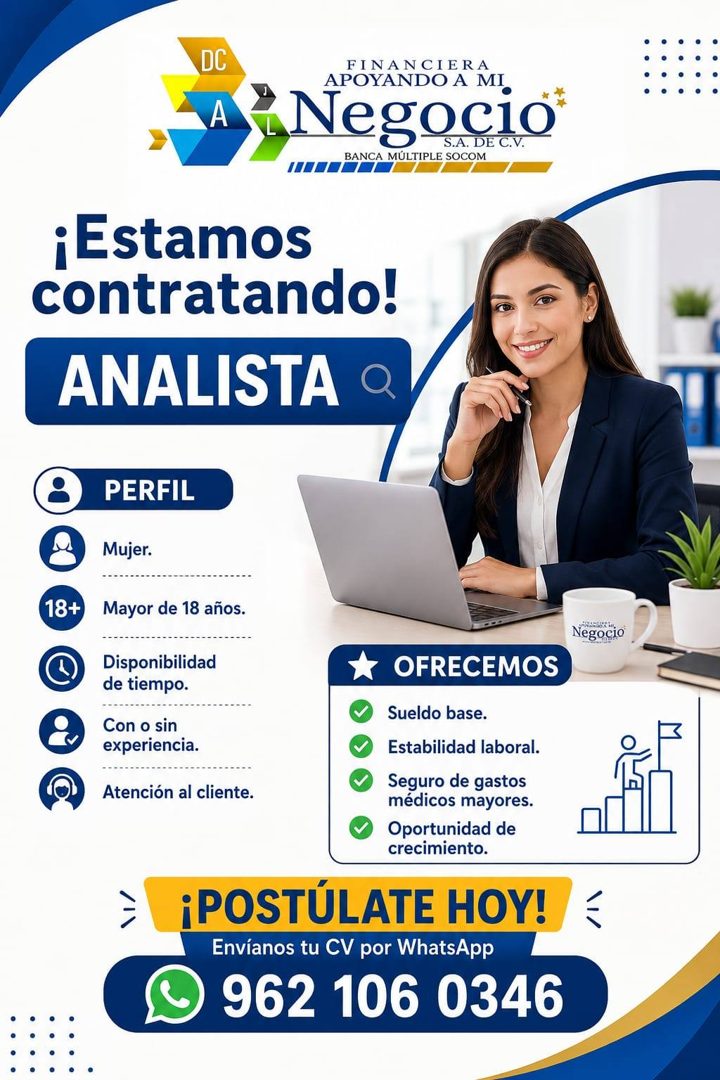 Banner del anuncio de la vacante