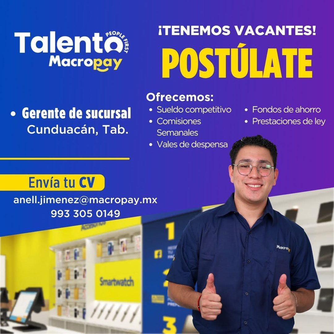 Banner del anuncio de la vacante