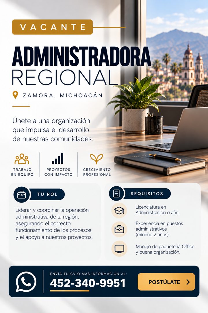 Banner del anuncio de la vacante