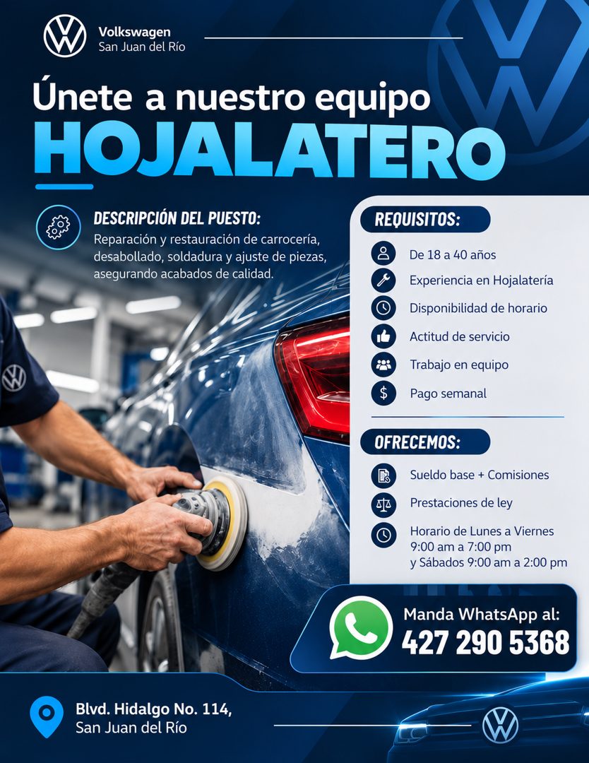 Banner del anuncio de la vacante