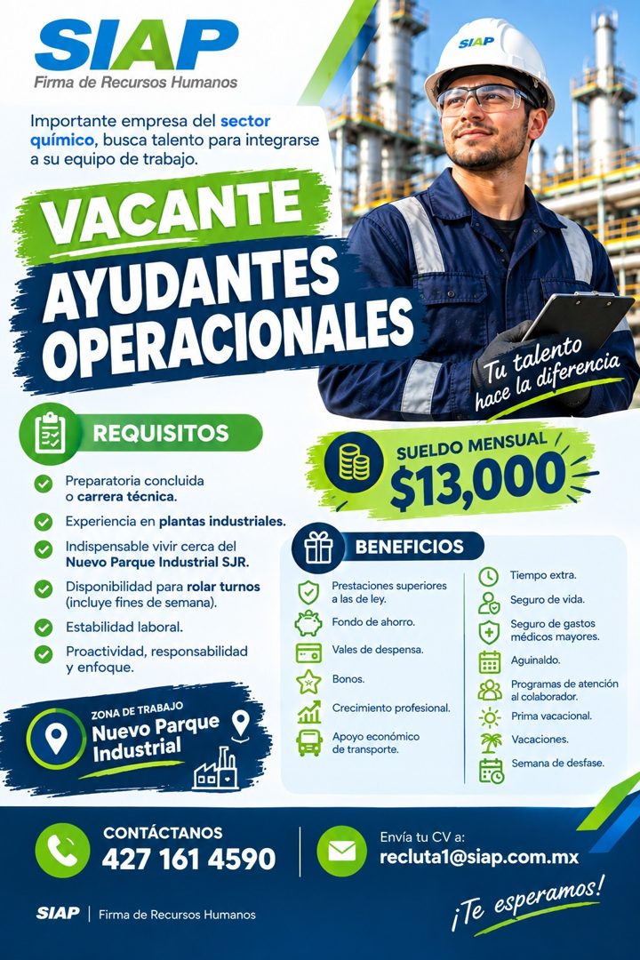 Banner del anuncio de la vacante