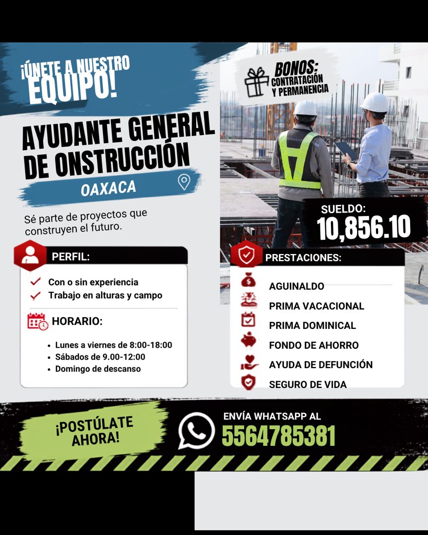 Banner del anuncio de la vacante