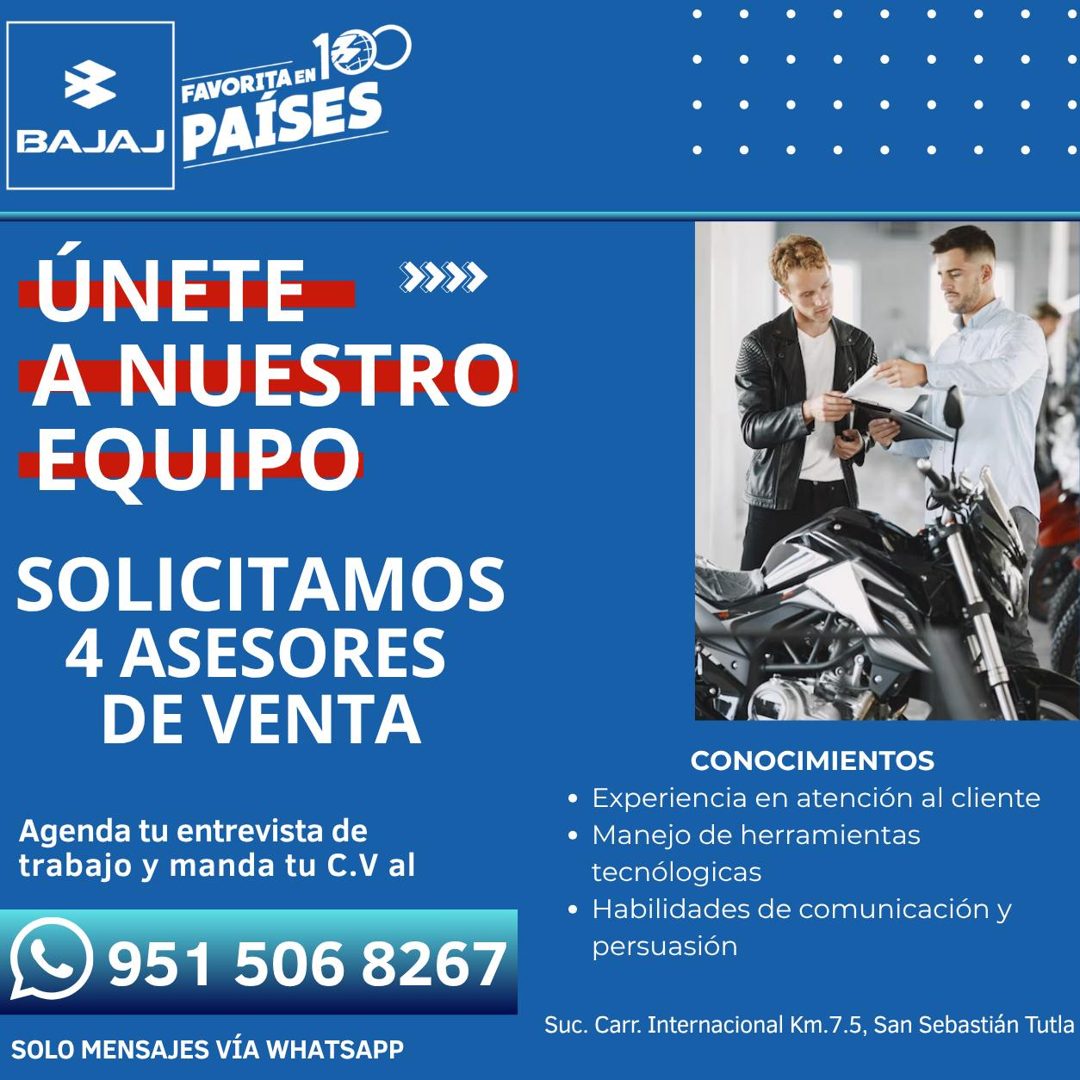 Banner del anuncio de la vacante