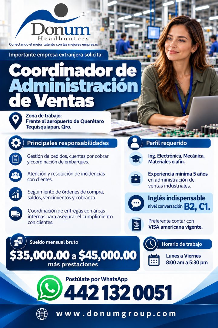 Banner del anuncio de la vacante