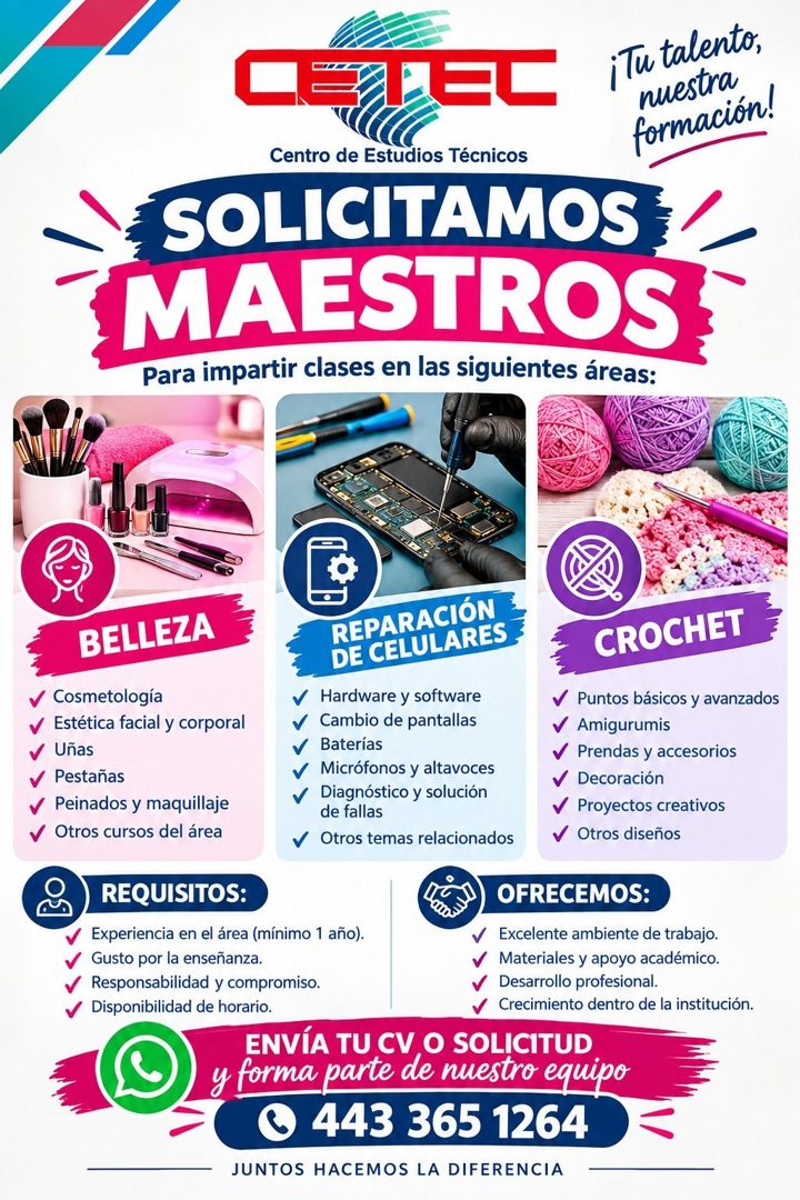 Banner del anuncio de la vacante