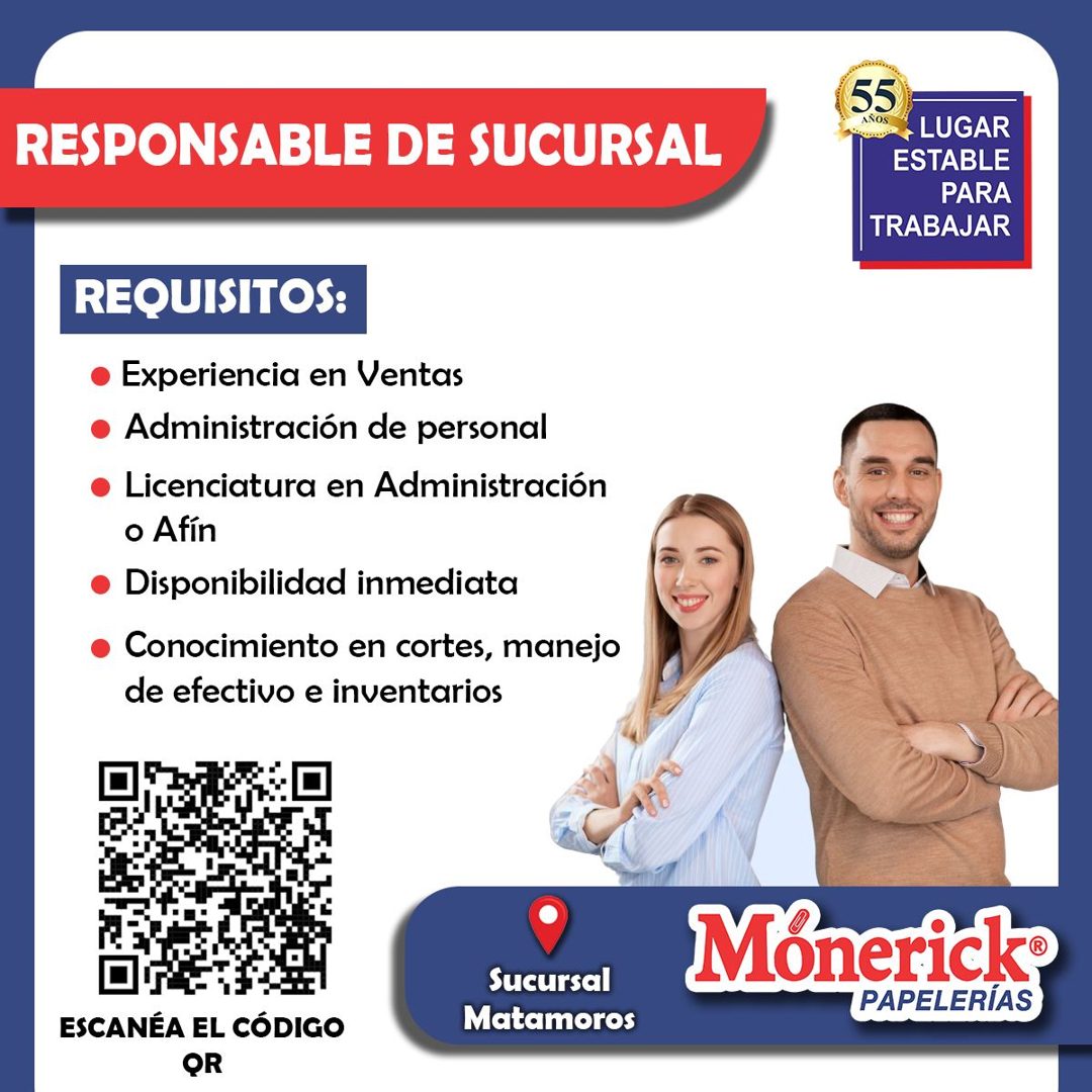 Banner del anuncio de la vacante
