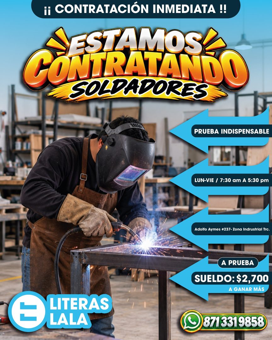 Banner del anuncio de la vacante