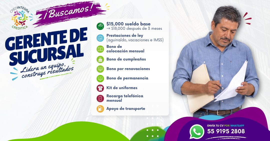 Banner del anuncio de la vacante