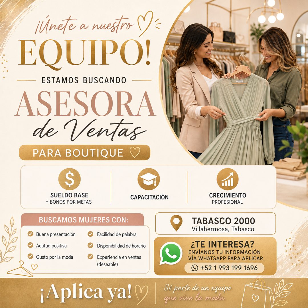 Banner del anuncio de la vacante