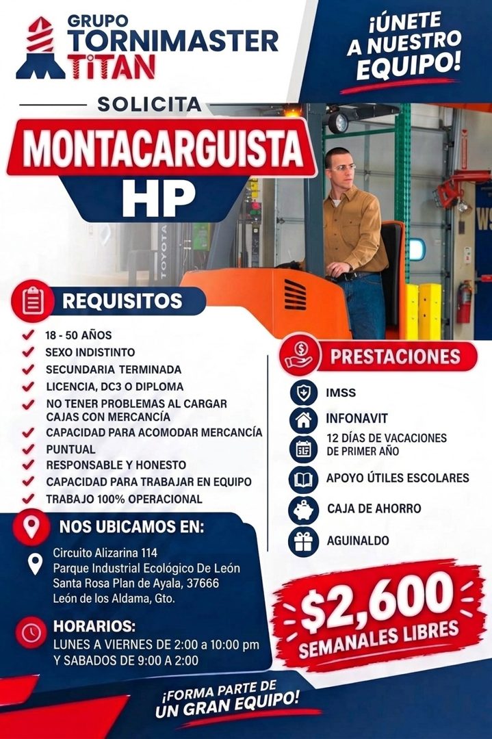 Banner del anuncio de la vacante