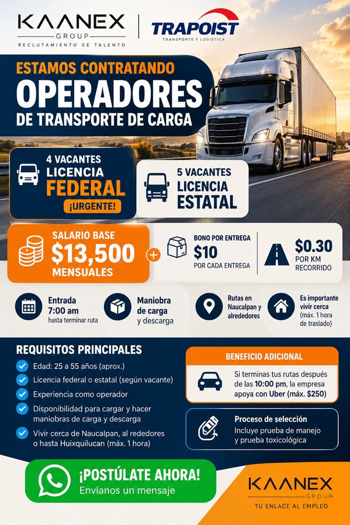 Banner del anuncio de la vacante