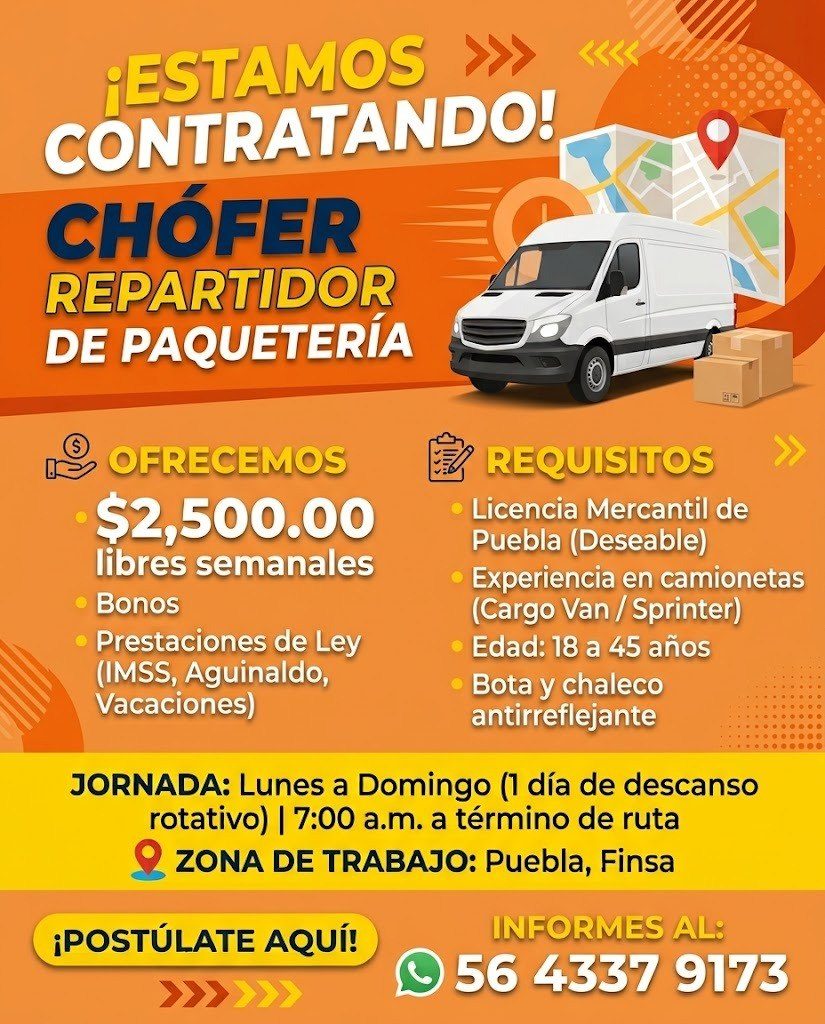 Banner del anuncio de la vacante