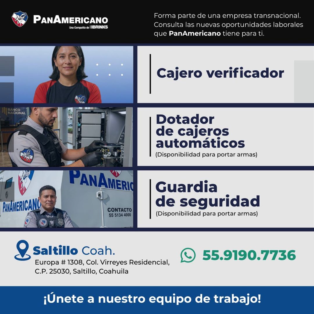 Banner del anuncio de la vacante: PANAMERICANO · Una Compañia de IlIBRINKS · Forma parte de una empresa transnacional. · Consulta las nuevas oportunidades laborales · que Pan