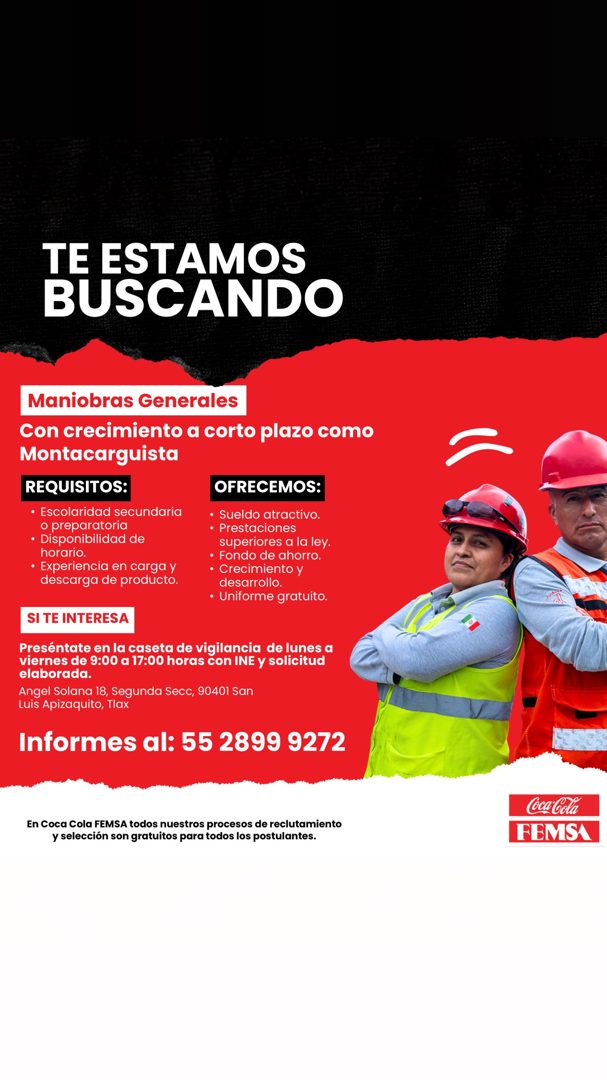 Banner del anuncio de la vacante