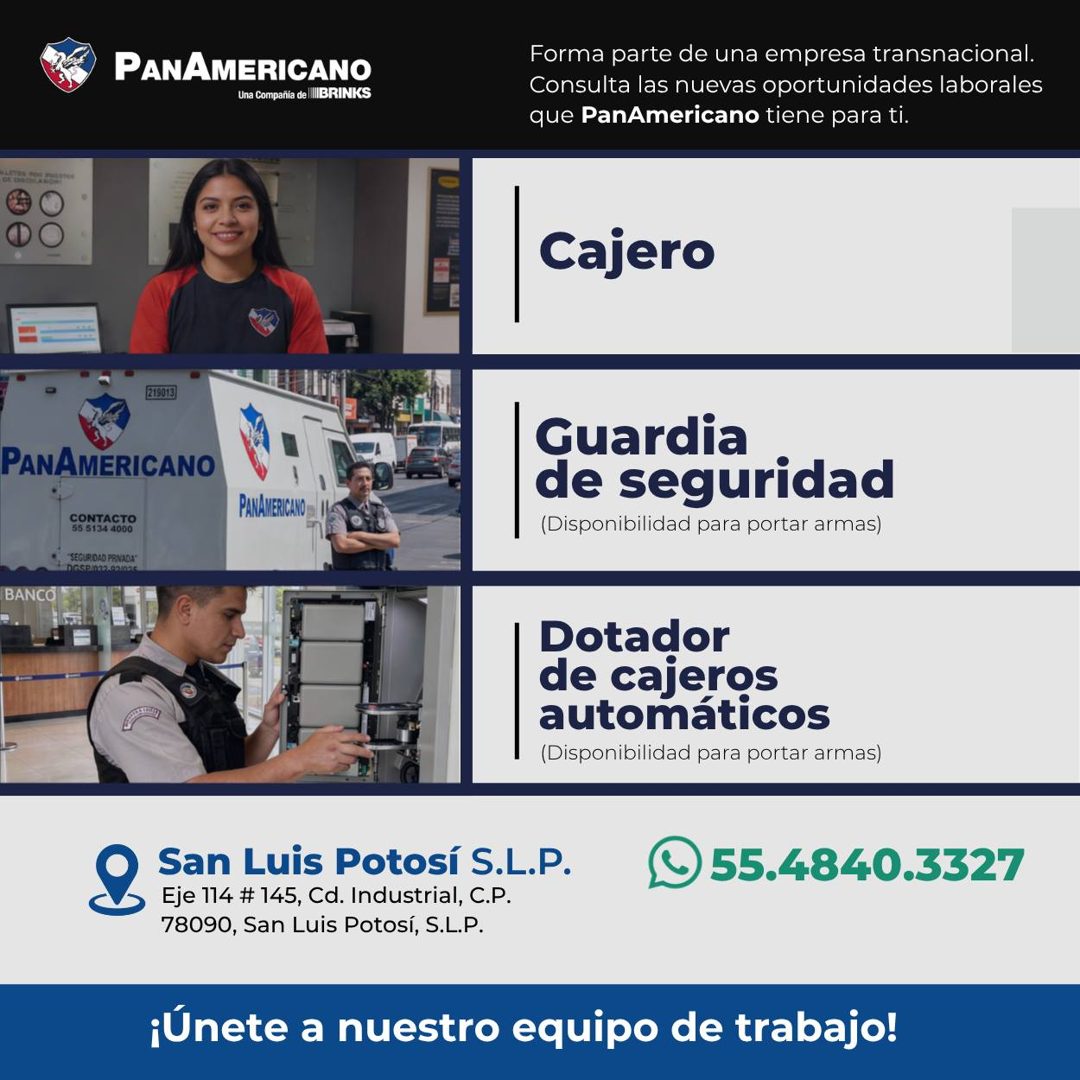 Banner del anuncio de la vacante: PANAMERICANO · Una Compañía de lIBRINKS · Forma parte de una empresa transnacional. · Consulta las nuevas oportunidades laborales · que PanA