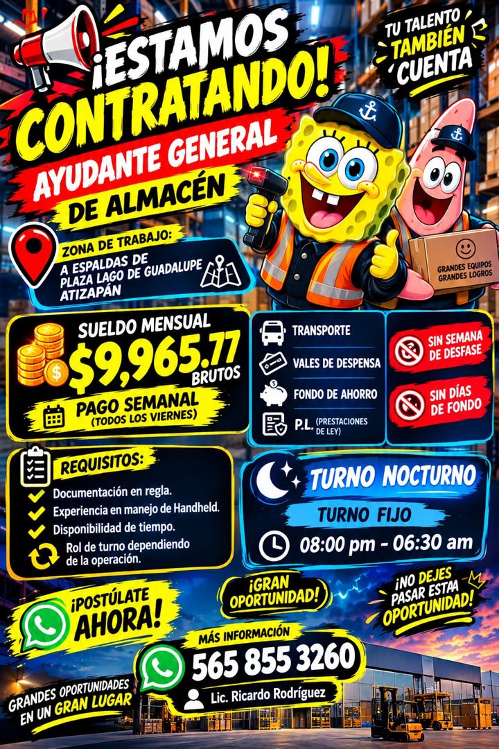 Banner del anuncio de la vacante