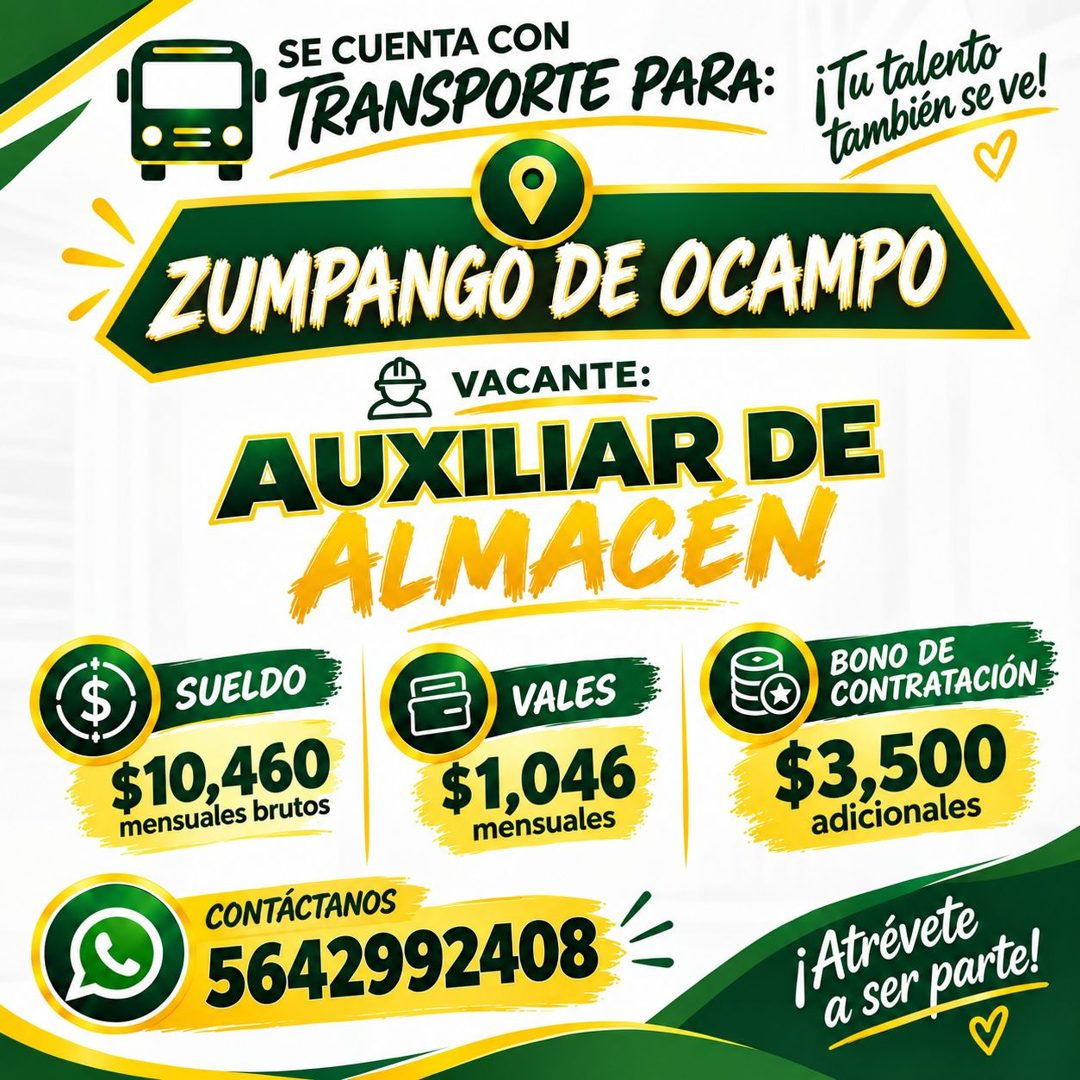 Banner del anuncio de la vacante