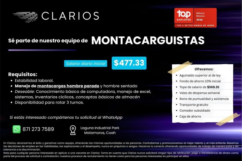 Banner del anuncio de la vacante