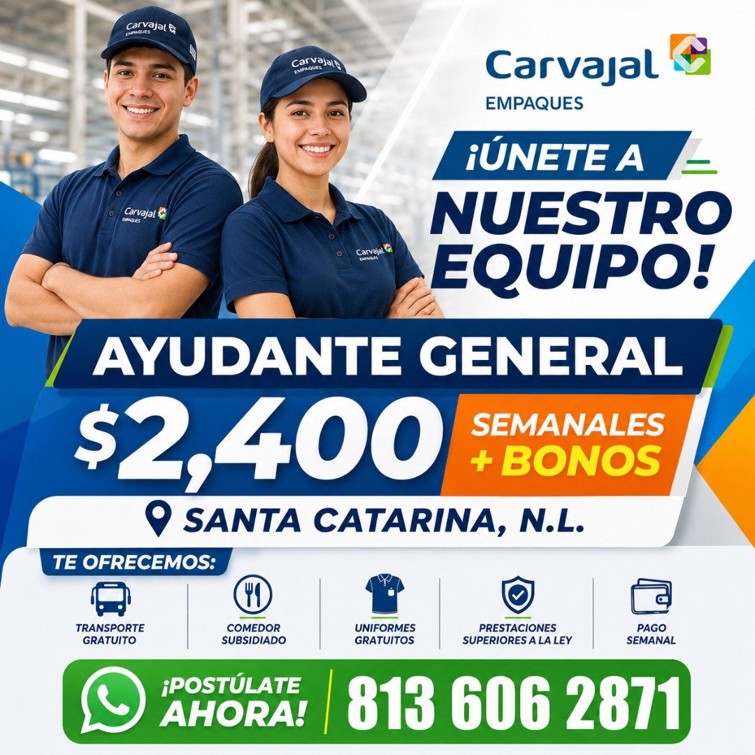 Banner del anuncio de la vacante: carvajal e · ENIMOUES · carvajal · EMPAQUES · Carvajal € · EMPAQUES · Carvajal C · Carvajal · EMPAQUES · ÚNETE A · NUESTRO · EQUIPO! · AYUDA