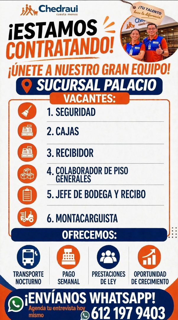 Banner del anuncio de la vacante