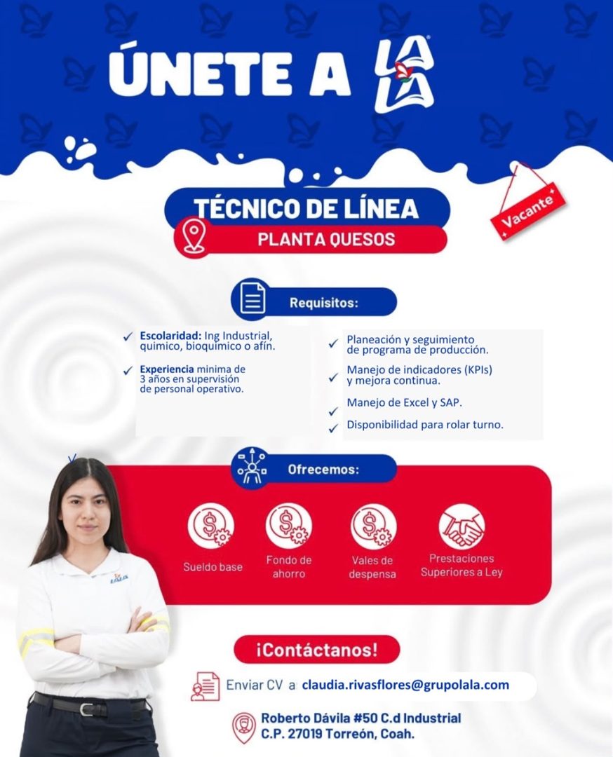 Banner del anuncio de la vacante
