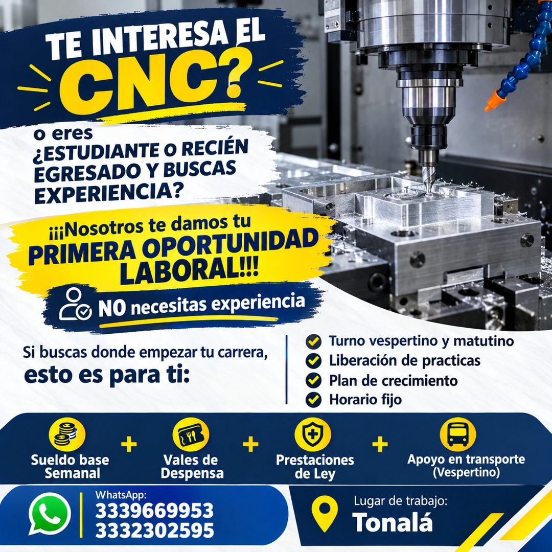Banner del anuncio de la vacante: TE INTERESA EL · CNG? · o eres · ¿ESTUDIANTE O RECIÉN · EGRESADO Y BUSCAS · EXPERIENCIA? · iiiNosotros te damos tu · PRIMERA OPORTUNIDAD · L